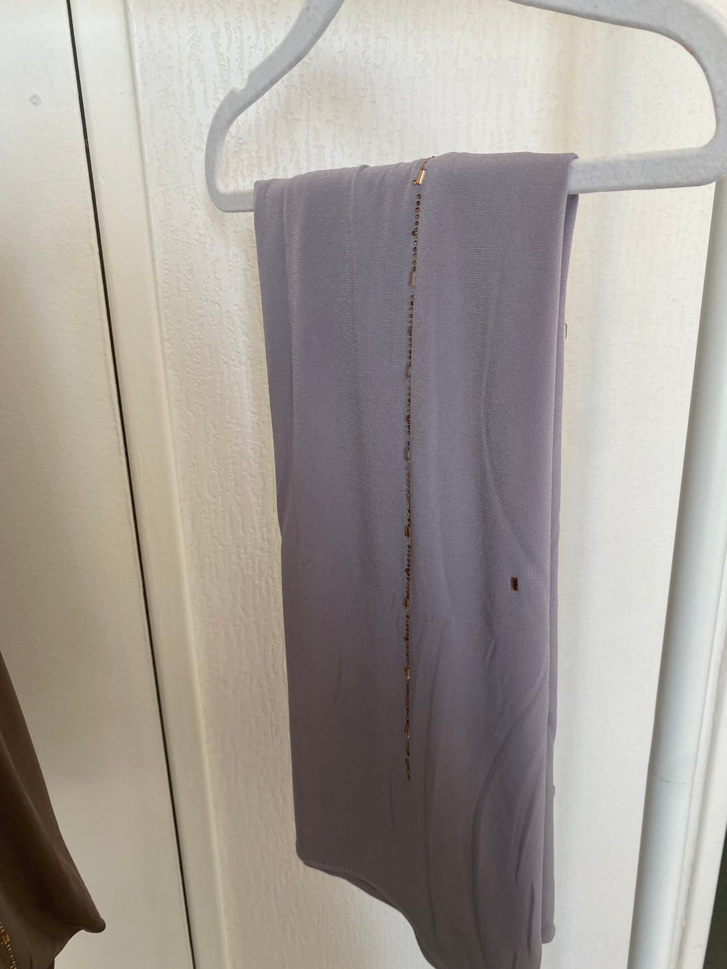 HIJAB STRASS GRIS CLAIR