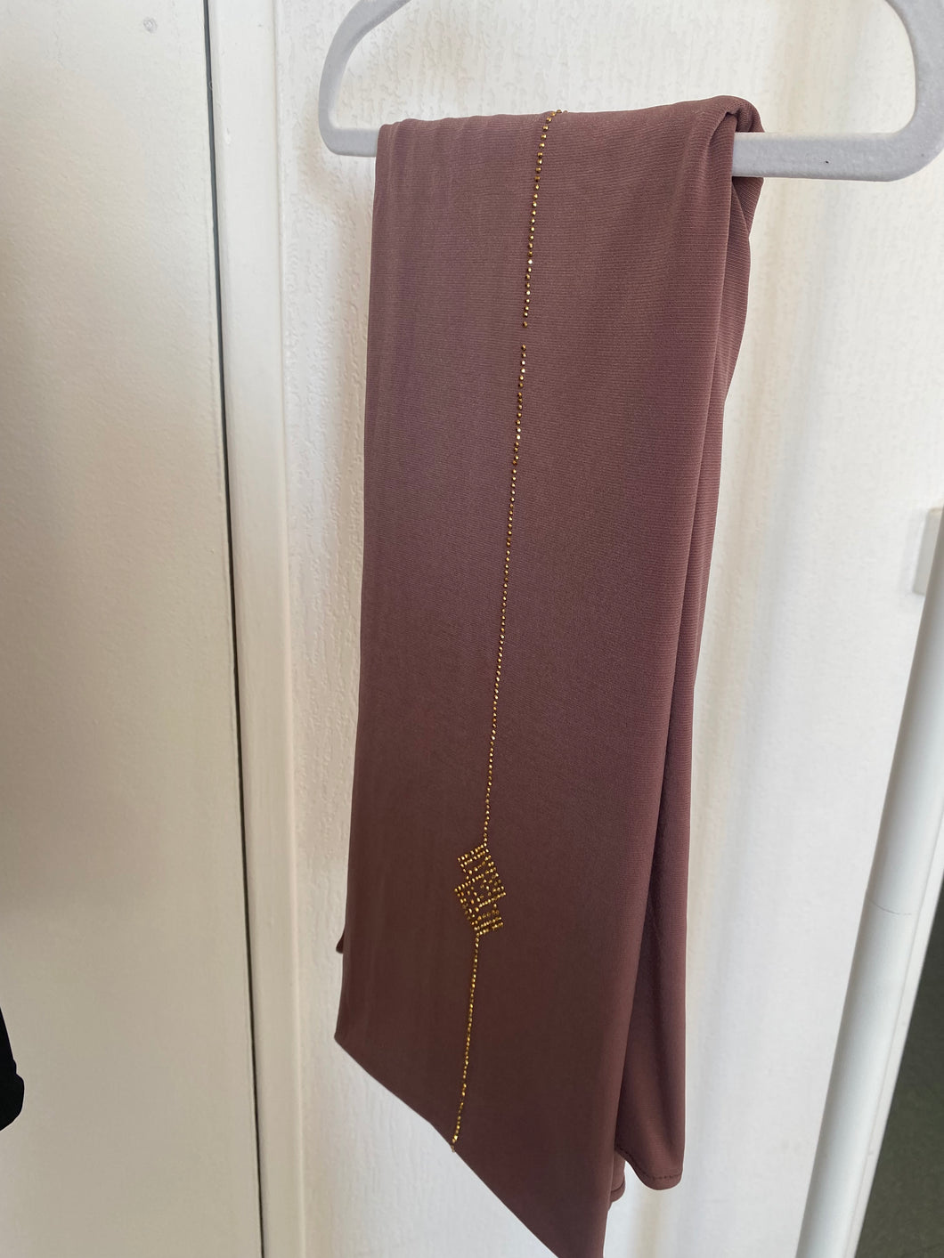 HIJAB STRASS MARRON