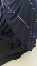 Charger l&#39;image dans la galerie, HIJAB JERSEY PREMIUM STRASS ONDULÉ BLEU NUIT

