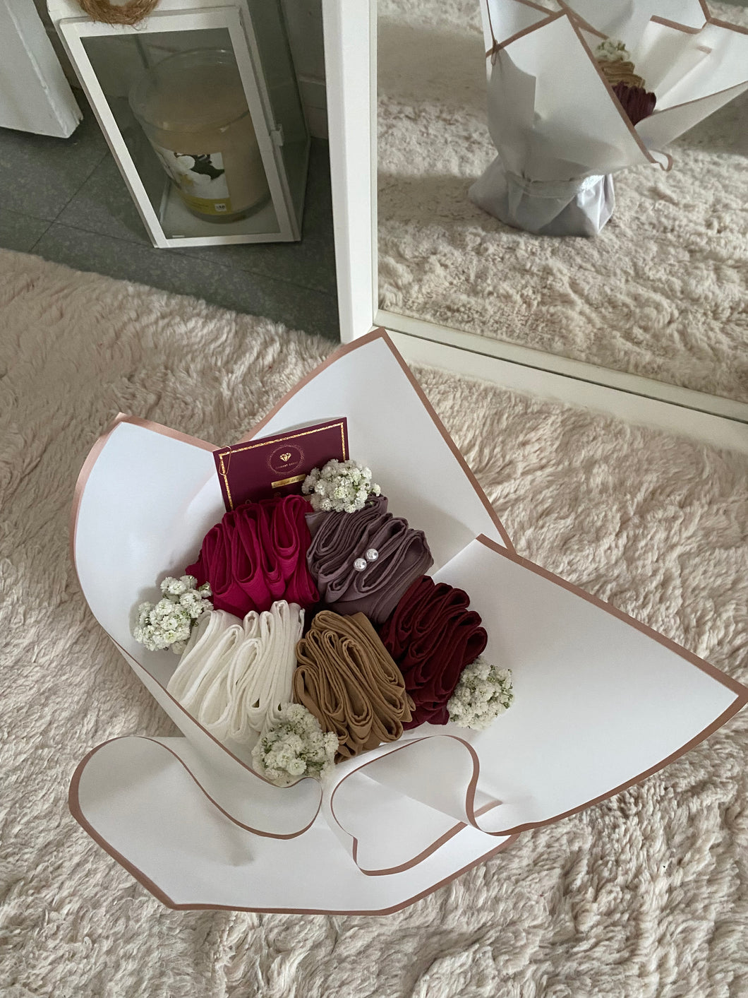 Packaging Bouquet 5 hijabs*