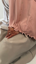 Charger l&#39;image dans la galerie, HIJAB JERSEY PREMIUM STRASS ONDULÉ ROSE POUDRÉ
