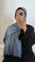 Charger l&#39;image dans la galerie, HIJAB JERSEY PREMIUM STRASS ONDULÉ BLEU PASTEL
