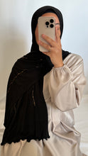 Charger l&#39;image dans la galerie, HIJAB JERSEY PREMIUM STRASS ONDULÉ NOIR

