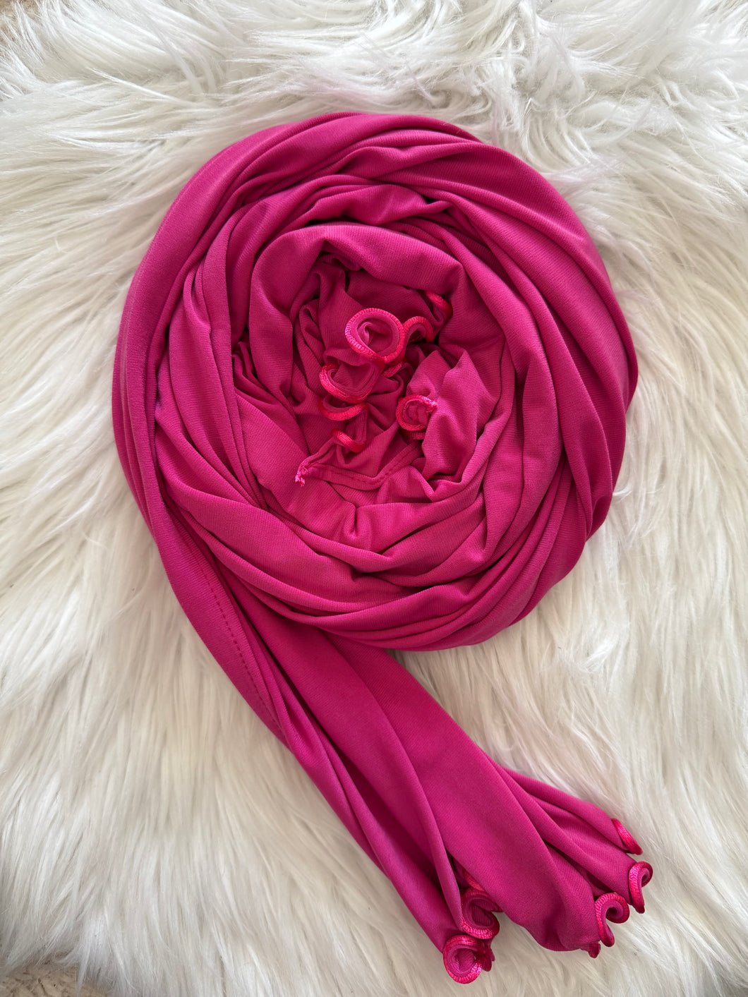 HIJAB JERSEY PREMIUM ROSE FUSHIA ONDULÉ