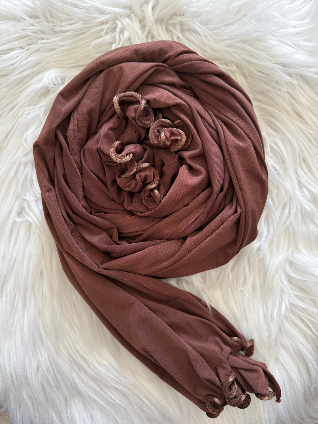 HIJAB JERSEY PREMIUM CHOCOLAT ONDULÉ