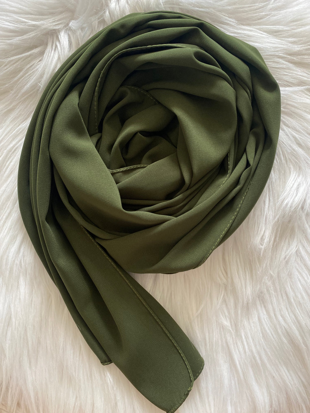 HIJAB SOIE DE MEDINE VERT OLIVE